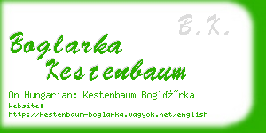 boglarka kestenbaum business card